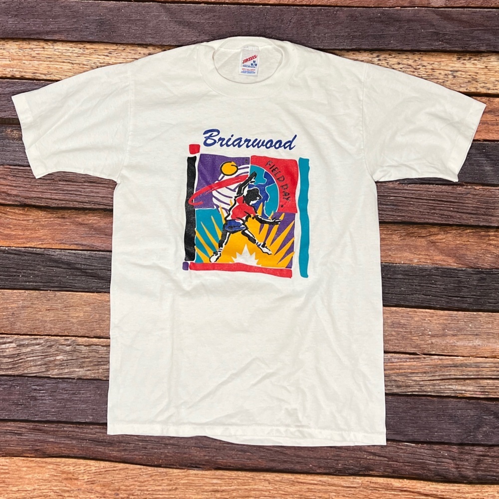 Vintage 90s Briarwood Field Day 1990s Volleyball Sports Jerzees Crewneck Tshirt